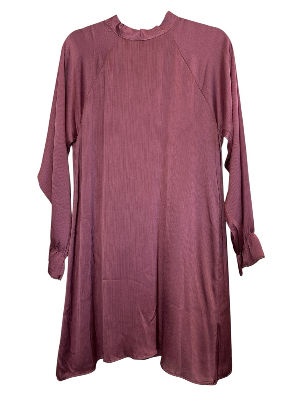 Mus & Bombon Barcelona Women’s Mauve Minimalist Pleated Shift Dress sz S